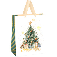 Пакет подарочный 33*42*12см MESHU "Christmas mood", фольга, матовая ламинация фото Пакет подарочный 33*42*12см MESHU "Christmas mood", фольга, матовая ламинация
