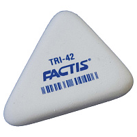 Ластик FACTIS TRI 42 (Испания), 45х35х8 мм, белый, треугольный, PMFTRI42 фото Ластик FACTIS TRI 42 (Испания), 45х35х8 мм, белый, треугольный, PMFTRI42
