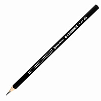 Карандаш чернографитный BRAUBERG, 1 шт., "Black&White", HB, трехгранный, корпус черный, заточенный, 181297 фото Карандаш чернографитный BRAUBERG, 1 шт., "Black&White", HB, трехгранный, корпус черный, заточенный, 181297