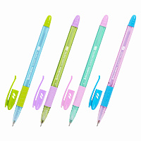 Ручка шариковая масляная с грипом BRAUBERG GLASSY PASTEL MIX, СИНЯЯ, корпус ассорти, линия 0,35 мм,144105 фото Ручка шариковая масляная с грипом BRAUBERG GLASSY PASTEL MIX, СИНЯЯ, корпус ассорти, линия 0,35 мм,144105
