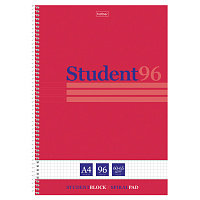 Тетрадь А4 96л. HATBER спираль, клетка, матовая ламинация, тиснение, Студенту_Viva Magenta, 081328, 96Т4лтВ1сп29869