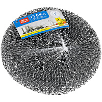 Губка для посуды OfficeClean, мега, металлическая, сетчатая, 1шт., 14,5*14,5см (100г) фото Губка для посуды OfficeClean, мега, металлическая, сетчатая, 1шт., 14,5*14,5см (100г)