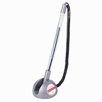 Ручка шариковая настольная BRAUBERG "Counter Pen", СИНЯЯ, пружинка, корпус серебристый, 0,5 мм, 143258 фото Ручка шариковая настольная BRAUBERG "Counter Pen", СИНЯЯ, пружинка, корпус серебристый, 0,5 мм, 143258