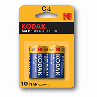 Батарейки алкалиновые КОМПЛЕКТ 2 шт., KODAK Max Super Alkaline, C (LR14, 14А), блистер, Б0005123 фото Батарейки алкалиновые КОМПЛЕКТ 2 шт., KODAK Max Super Alkaline, C (LR14, 14А), блистер, Б0005123