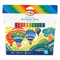 Фломастеры Гамма "Классические", 18цв., смываемые, картон. упак., европодвес фото Фломастеры Гамма "Классические", 18цв., смываемые, картон. упак., европодвес