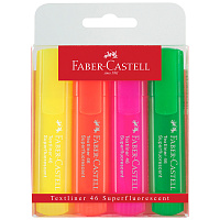 Набор текстовыделителей Faber-Castell "46 Superfluorescent" 4 флуоресцентных цв., 1-5мм, пластик. уп фото Набор текстовыделителей Faber-Castell "46 Superfluorescent" 4 флуоресцентных цв., 1-5мм, пластик. уп