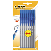 Ручки шариковые с грипом BIC "Round Stic Exact", НАБОР 6+2 шт., СИНИЕ, линия письма 0,28 мм, блистер, 932862 фото Ручки шариковые с грипом BIC "Round Stic Exact", НАБОР 6+2 шт., СИНИЕ, линия письма 0,28 мм, блистер, 932862