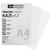 Калька А4 ВЫСОКОЙ ПРОЗРАЧНОСТИ, ПЛОТНАЯ, для печати и творчества, 90 г/м2, 100 листов, BRAUBERG, 116643 фото Калька А4 ВЫСОКОЙ ПРОЗРАЧНОСТИ, ПЛОТНАЯ, для печати и творчества, 90 г/м2, 100 листов, BRAUBERG, 116643