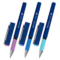 Ручка шариковая с грипом BRAUBERG "VIVID PASTEL", СИНЯЯ, SOFT TOUCH покрытие, узел 0,7 мм, линия письма 0,35 мм, 144399 фото Ручка шариковая с грипом BRAUBERG "VIVID PASTEL", СИНЯЯ, SOFT TOUCH покрытие, узел 0,7 мм, линия письма 0,35 мм, 144399