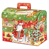 Подарок новогодний "СУНДУК. СПЕШУ НА ПРАЗДНИК", НАБОР конфет 1000 г, картонная коробка, МОСУПАК фото Подарок новогодний "СУНДУК. СПЕШУ НА ПРАЗДНИК", НАБОР конфет 1000 г, картонная коробка, МОСУПАК