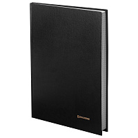 Книга учета 96 л., клетка, твердая, бумвинил, блок офсет, А4 (200х290 мм), BRAUBERG, черная, 130223 фото Книга учета 96 л., клетка, твердая, бумвинил, блок офсет, А4 (200х290 мм), BRAUBERG, черная, 130223