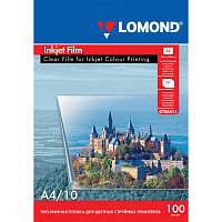 Пленка для проекторов Lomond 708411 прозрачная А4 10 листов фото Пленка для проекторов Lomond 708411 прозрачная А4 10 листов