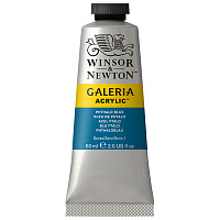 Краска акриловая художественная Winsor&Newton "Galeria", 60мл, туба, голубой фтало фото Краска акриловая художественная Winsor&Newton "Galeria", 60мл, туба, голубой фтало