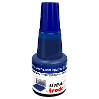 Краска штемпельная TRODAT IDEAL 7014 синяя 24 мл, на водно-глицериновой основе, 206916 фото Краска штемпельная TRODAT IDEAL 7014 синяя 24 мл, на водно-глицериновой основе, 206916