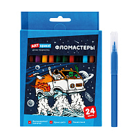 Фломастеры ArtSpace "Космос", 24цв., картон, смываемые, европодвес фото Фломастеры ArtSpace "Космос", 24цв., картон, смываемые, европодвес
