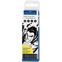 Набор капиллярных ручек Faber-Castell Pitt Artist Manga Black фото Набор капиллярных ручек Faber-Castell Pitt Artist Manga Black