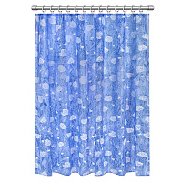 Шторка для ванной ПОЛИЭСТЕР, 180х180 см, кольца в комплекте, МОРЕ, PRIMILA (ПРИМИЛА), 700077