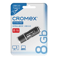 Флеш-диск 8 GB, CROMEX Standard USB 2.0, черный, 514157 фото Флеш-диск 8 GB, CROMEX Standard USB 2.0, черный, 514157
