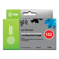 Картридж струйный CACTUS (CS-PFI102C) для CANON iPF500/510/F600/605/650/700, голубой фото Картридж струйный CACTUS (CS-PFI102C) для CANON iPF500/510/F600/605/650/700, голубой