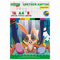 Картон цветной А4 МЕЛОВАННЫЙ, 16 листов, 8 цветов, в папке, BRAUBERG KIDS, 200х290 мм, "Зайчик", 115159 фото Картон цветной А4 МЕЛОВАННЫЙ, 16 листов, 8 цветов, в папке, BRAUBERG KIDS, 200х290 мм, "Зайчик", 115159