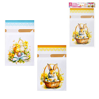 Пакетики пасхальные, НАБОР 10 штук, 14х23 см, "Пасха", 2 дизайна, ЗОЛОТАЯ СКАЗКА, 592644