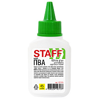 Клей ПВА STAFF EVERYDAY, 45 г, с дозатором, 227375 фото Клей ПВА STAFF EVERYDAY, 45 г, с дозатором, 227375