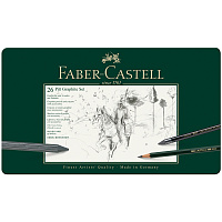 Набор карандашей чернографитных Faber-Castell Pitt Graphite 26 предметов фото Набор карандашей чернографитных Faber-Castell Pitt Graphite 26 предметов