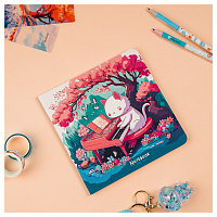 Записная книжка 170*170мм 40л. на скрепке MESHU "Cat`s symphonie", soft-touch ламинация, блок без линовки, 80г/м2 фото Записная книжка 170*170мм 40л. на скрепке MESHU "Cat`s symphonie", soft-touch ламинация, блок без линовки, 80г/м2