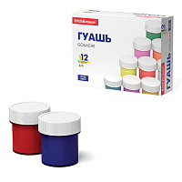 Гуашь Erich Krause Basic 12 цветов по 17 мл фото Гуашь Erich Krause Basic 12 цветов по 17 мл