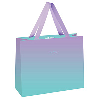 Пакет подарочный 23*18*10см MESHU "Duotone. Turquoise-Lilac gradient", отд. фольгой, матовая ламинация фото Пакет подарочный 23*18*10см MESHU "Duotone. Turquoise-Lilac gradient", отд. фольгой, матовая ламинация