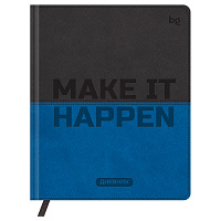 Дневник 1-11 кл. 48л. (твердый) BG "Double. Make it happen", иск. кожа, комбинирование материалов, тиснение, ляссе фото Дневник 1-11 кл. 48л. (твердый) BG "Double. Make it happen", иск. кожа, комбинирование материалов, тиснение, ляссе