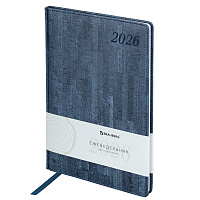 Еженедельник датированный 2026 БОЛЬШОЙ ФОРМАТ 210х297 мм, А4 BRAUBERG "Wood", под кожу, синий, 117158 фото Еженедельник датированный 2026 БОЛЬШОЙ ФОРМАТ 210х297 мм, А4 BRAUBERG "Wood", под кожу, синий, 117158