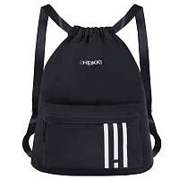 Рюкзак спортивный мешок HEIKKI CASUAL (ХЕЙКИ) с дополнительным карманом, 44х34 см, "Strips", 273458 фото Рюкзак спортивный мешок HEIKKI CASUAL (ХЕЙКИ) с дополнительным карманом, 44х34 см, "Strips", 273458