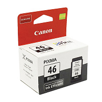 Картридж струйный CANON (PG-46) PIXMA E404/414/464/474/484/E3140, черный, оригинальный, ресурс 180 страниц, 9059B001 фото Картридж струйный CANON (PG-46) PIXMA E404/414/464/474/484/E3140, черный, оригинальный, ресурс 180 страниц, 9059B001