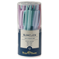 Ручка шариковая автоматическая Bruno Visconti Slim Click Zefir синяя корпус soft touch (толщина линии 0.4 мм) фото Ручка шариковая автоматическая Bruno Visconti Slim Click Zefir синяя корпус soft touch (толщина линии 0.4 мм)