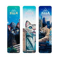 Закладка для книг, 47*176мм, MESHU "CatZilla", ассорти фото Закладка для книг, 47*176мм, MESHU "CatZilla", ассорти