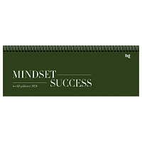 Планинг датированный 2026г., 64л., 285*100мм, картон, BG "Mindset", хаки, отд.фольгой, на гребне фото Планинг датированный 2026г., 64л., 285*100мм, картон, BG "Mindset", хаки, отд.фольгой, на гребне