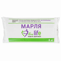 Отрез марлевый Навтекс Life нестерильный 90 см x 5 м (плотность 36 г/кв.м) фото Отрез марлевый Навтекс Life нестерильный 90 см x 5 м (плотность 36 г/кв.м)