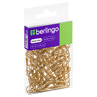 Скрепки 32мм, Berlingo, 100шт., ПВХ упак., европодвес, золото фото Скрепки 32мм, Berlingo, 100шт., ПВХ упак., европодвес, золото