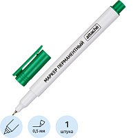 Маркер перманентный Attache зеленый (толщина линии 0,5 мм) игольчатый наконечник