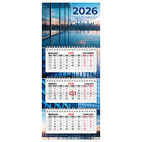 Календарь квартальный 2026 г., 3 блока, 3 гребня, бегунок, офсет, BRAUBERG EXTRA MINI, "Офис", 116782 фото Календарь квартальный 2026 г., 3 блока, 3 гребня, бегунок, офсет, BRAUBERG EXTRA MINI, "Офис", 116782