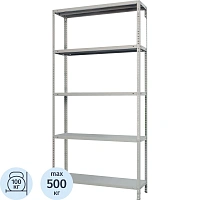 Стеллаж металлический Практик MS (5 полок, 1000х600х2000 мм)