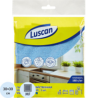 Салфетка хозяйственная Luscan микрофибра 30х30 см 180 г/кв.м синяя фото Салфетка хозяйственная Luscan микрофибра 30х30 см 180 г/кв.м синяя