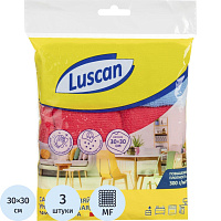 Салфетки хозяйственные Luscan микрофибра 30х30 см 300 г/кв.м (3 штуки в упаковке) фото Салфетки хозяйственные Luscan микрофибра 30х30 см 300 г/кв.м (3 штуки в упаковке)