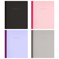 Тетрадь А5 96 л. BRAUBERG, на сшивке с корешком, клетка, обложка картон, "Minimal", 405287