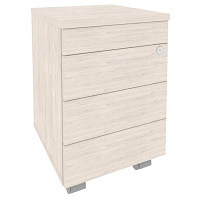 Тумба подкатная Onix O.ТМ-3TIP с центральным замком (денвер светлый, 432х460х633 мм, 3 ящика) фото Тумба подкатная Onix O.ТМ-3TIP с центральным замком (денвер светлый, 432х460х633 мм, 3 ящика)