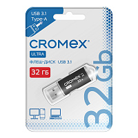 Флеш-диск 32 GB, CROMEX Ultra USB 3.1, металлический корпус, черный, 514163 фото Флеш-диск 32 GB, CROMEX Ultra USB 3.1, металлический корпус, черный, 514163