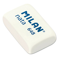 Ластик Milan nata 648 ПВХ прямоугольный 31x19x9 мм фото Ластик Milan nata 648 ПВХ прямоугольный 31x19x9 мм