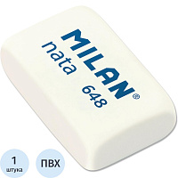 Ластик Milan nata 648 ПВХ прямоугольный 31x19x9 мм фото Ластик Milan nata 648 ПВХ прямоугольный 31x19x9 мм