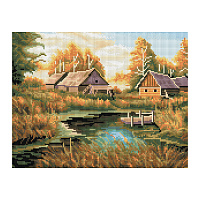 Алмазная мозаика ТРИ СОВЫ "Осень в деревне", 30*40см, холст, картонная коробка с пластиковой ручкой фото Алмазная мозаика ТРИ СОВЫ "Осень в деревне", 30*40см, холст, картонная коробка с пластиковой ручкой